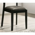 thumbnail image 5 of Miekor Furniture Mid-Century Modern Black And Gray Side Chairs Set of 2 Chairs Dining Room Furniture Leatherette Seat Elegant Kitchen Dining Room Solid wood Two-tone Chair 0048, 5 of 6