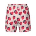 thumbnail image 4 of Lsque Mens Swim Trunks Strawberry Pattern - Bathing Suit Compression Liner - Beach Swim Shorts Swimwear - (S-3XL) - Stretch Quick Dry -XX-Large, 4 of 9