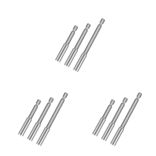 Scienceny Juego de puntas de extensión de soporte de punta de destornillador, 3 uds., cambio rápido, extensiones de vástago de varilla Type1 NO1