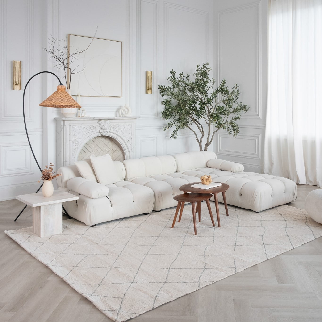 Rug Branch Casa Abstract Indoor Area Rug, Beige Cream, Modern - Living Room, Bedroom, Dining Room