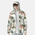 thumbnail image 4 of Kll Flamingo Palm Trees Print Men'S Women’s Upf 50+ Sun Protection Outdoor Hoodie Jacket Long Sleeve Fishing Hiking Performance Shirt- Medium, 4 of 8