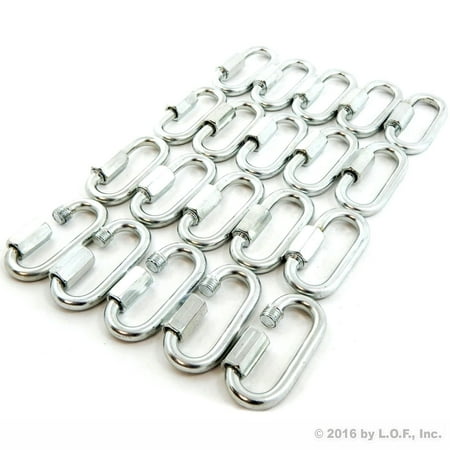 

Red Hound Auto 20 Quick Link Chain Rope Cable Connectors 3 Inches Long Heavy Duty 3/8 Inches Thick 1760 Pound