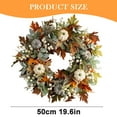 thumbnail image 6 of Farmhouse Pumpkin Wreath for Front Door - 24" Artificial Fall Decor with Berry Vines, Thanksgiving Harvest Decoration All Season Indoor Outdoor Welcome, 6 of 8