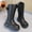Black, variant on Zecgelong Girls Winter Fashion Boots Warm Long Calf Height Leather Booties For Kids Stylish Boots Non Comfortable Waterproof Girls' Bootsâ 3.5-4 Years