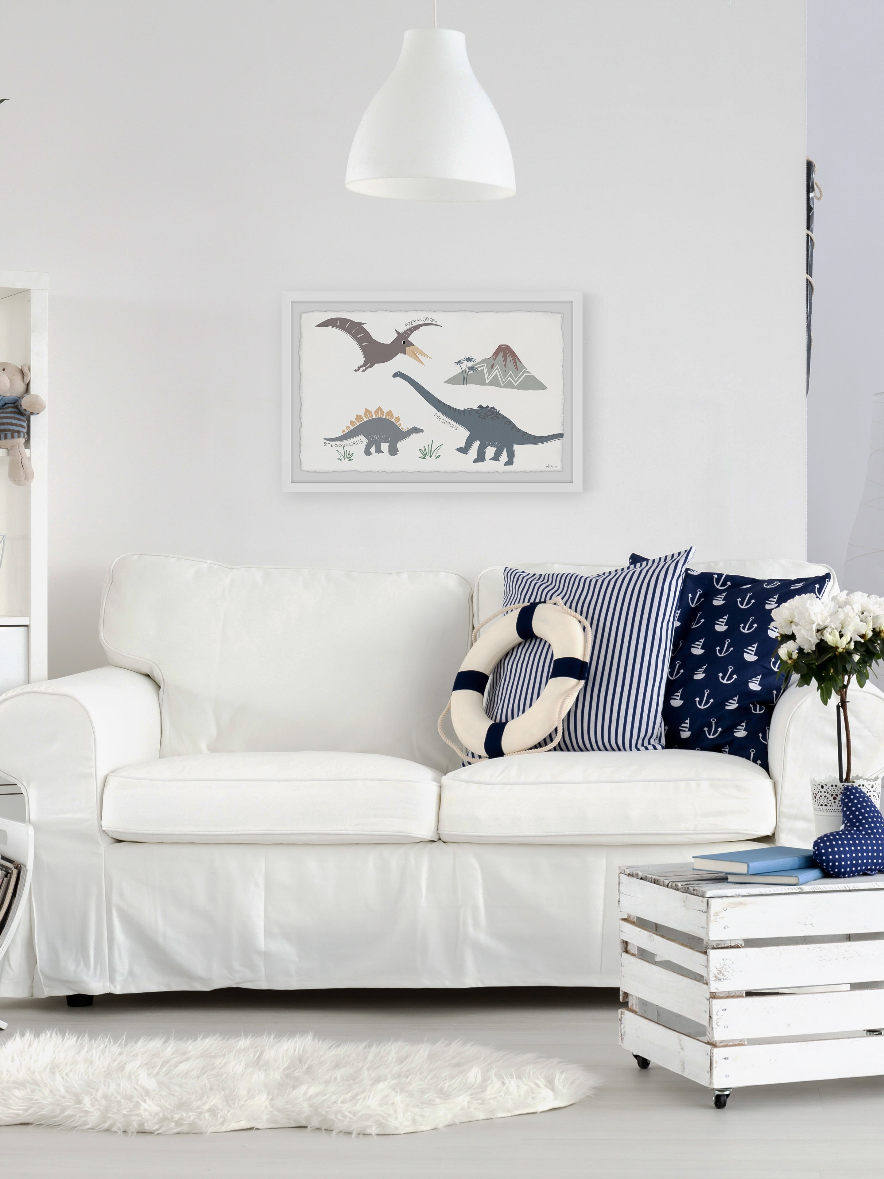 Marmont Hill Dinosaur Species Framed Wall Art
