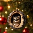 thumbnail image 6 of 2026 Forest Animal Christmas Ornaments, 3D Acrylic Animal In Acorn Hanging Hide Decoration for Christmas Tree, Wildlife Holiday Decor, Seasonal Keepsake Gifts, Unique Home Party Decor (Sugar Glider), 6 of 6
