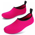 thumbnail image 2 of Zapatos para deportes acuáticos Calcetines de yoga acuáticos de secado rápido descalzos Slip-on para hombres, mujeres, rosa fuerte, tamaño: 34-35 Feliz Sencillez, 2 of 5