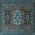 thumbnail image 1 of Ahgly Company Indoor Square Persian Light Blue Traditional Area Rugs, 8' Square, 1 of 4