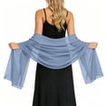 thumbnail image 6 of ZGRBOU Women's Shawls and Wraps for Evening Dress Elegant Chiffon Sheer Shawl Soft Silky Wedding Bridal Beach Scarf, 6 of 7