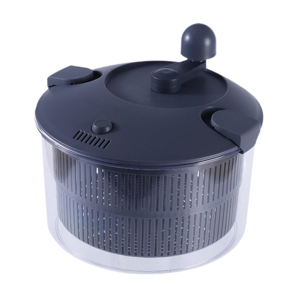 Centrifugadora ensalada con freno, cesta mezcladora ensalada, secadora verduras reutilizable para cocina, colador para escurrir y lavar en