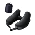 thumbnail image 4 of Almohada cervical de viaje para coche, avión, uso al aire libre, almohada ergonómica para la siesta en la oficina. negro, 4 of 9