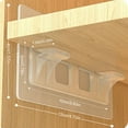 thumbnail image 3 of 10 Pack Self Adhesive Shelf Support Pegs Clear Cabinet Partition Clips for Kitchen, Bookshelves, and Closet Organizers (10lb Load Bearing), 3 of 8