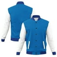 thumbnail image 1 of WRKEKC Color Block Drop Shoulder Cardigan Long Sleeve Button Front with Pockets Casual Cover Up for Women Blue M, 1 of 6