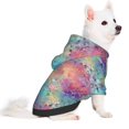 thumbnail image 2 of Balery blue pink colorful cracked texture Sudadera con Capucha para Perros Pequeños – Ropa para Mascotas, Disfraz para Perros y Gatos, Ideal para Fiestas y Cosplay-Small, 2 of 7