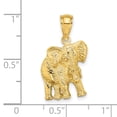 thumbnail image 3 of FJC Finejewelers 14k Yellow Gold Elephant with Raised Trunk Charm, 3 of 4