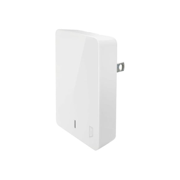 iStore Slim Vertical Wall Charger - Power adapter - 24 Watt - 4.8 A - 2 output connectors (USB, 24 pin USB-C) - white