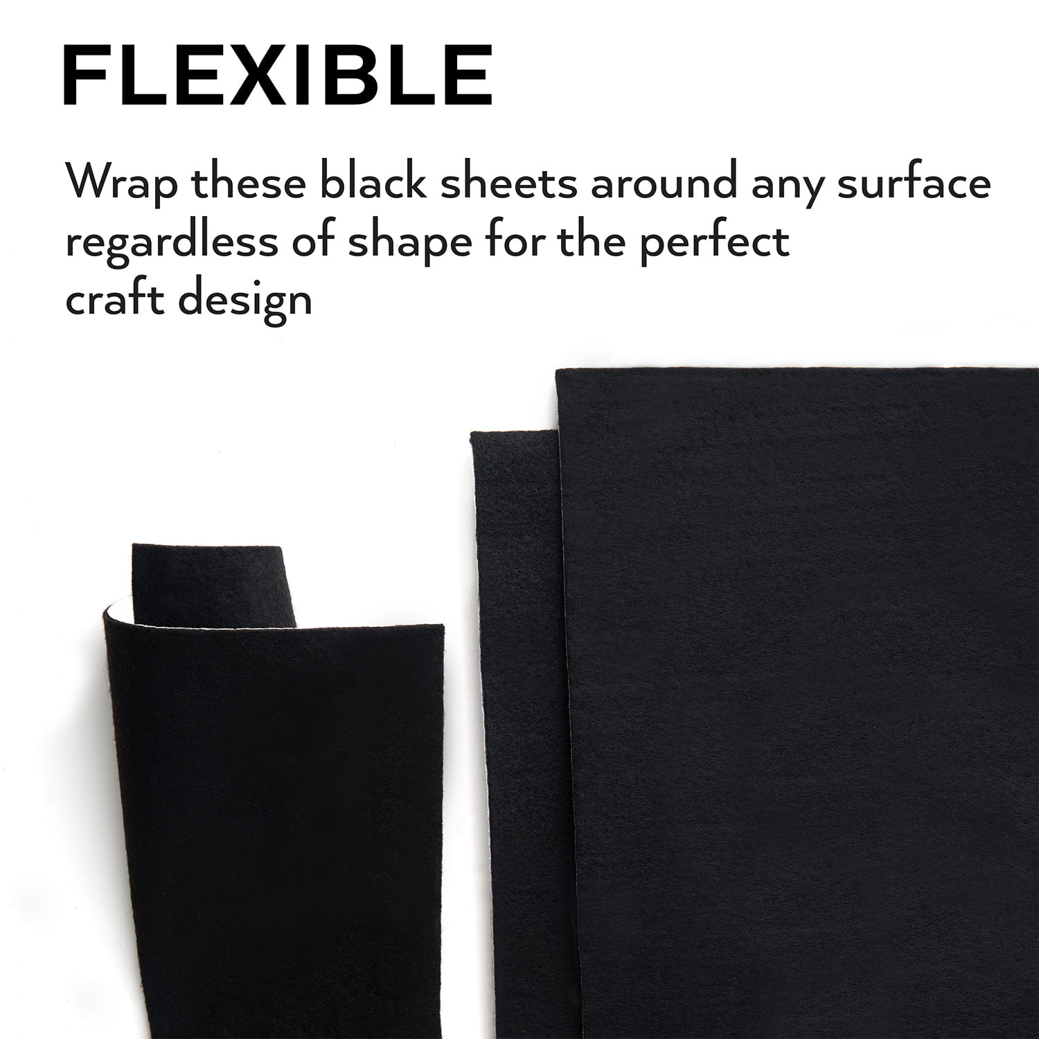 Arteza Adhesive Felt Fabric Sheets, Black, 8.3x11.8 - Set Of 20