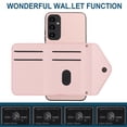 thumbnail image 6 of for Samsung Galaxy A25 5G Slim Case with Card Holders and Strap for Women, Samsung Galaxy A25 5G Phone Case Wallet PU Leather Kickstand RFID Blocking Flip Shockproof Wallet Case - Pink, 6 of 11