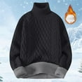 thumbnail image 5 of Yigetop Womens Sweaters, Women’S Thick Knitted Sweater High Collar Pullover Solid Color Casual Warm Long Sleeve Winter Jumper Coat Ladies Sweaters Black 3XL, 5 of 5