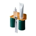 thumbnail image 1 of 2 Pcs Free Punching Wall Hanging Toothbrush Toothpaste Cup Hanging Holder Bathroom, 1 of 10
