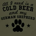 thumbnail image 3 of CafePress - All I Need Is A Cold Beer And My German Shepherd T - Men's Classic Graphic Cotton T-Shirt, 3 of 4