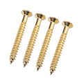 thumbnail image 3 of LOOKSEVEN 4pcs Electric Guitar Metal Neck Plate Screws 5×45mm for Squier Strat ST Tele Guitars Replacement - Gold, 3 of 6