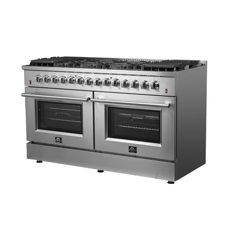 Forno Appliances - Galiano Alta Qualita 8.64 cu. ft. Freestanding Double Oven Dual Fuel Range with Convection Oven