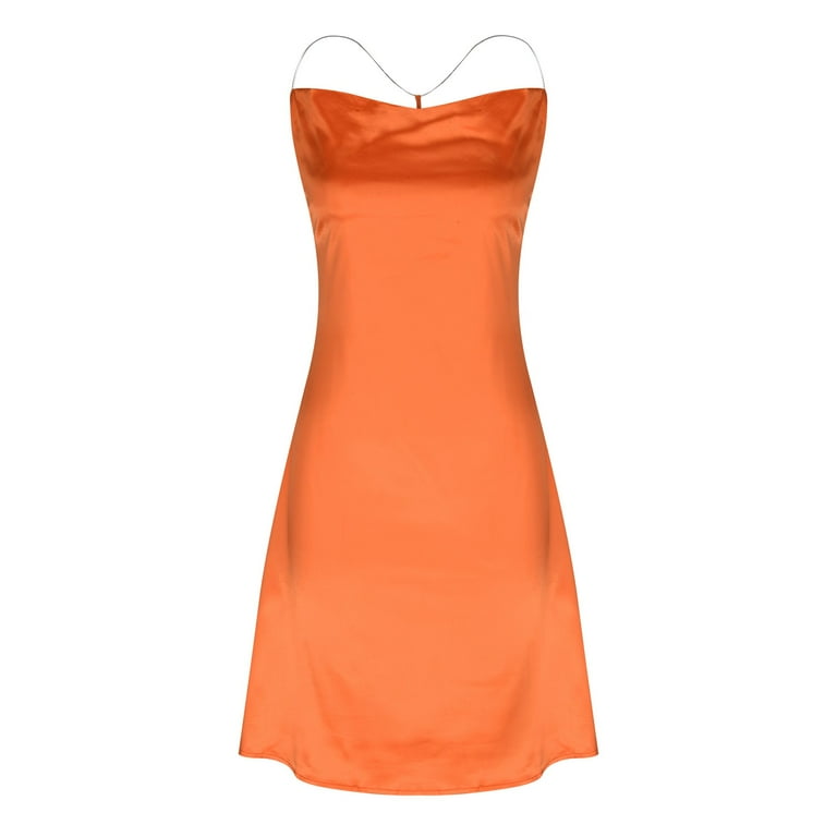 strapless open back dress Sweetheart Strapless Bodycon Mini Orange Homecoming Dress Party Dress US4 / Orange