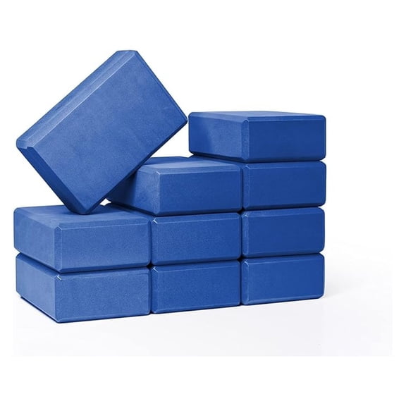 3" Yoga Block, 10 Pack Bulk Foam Yoga Blocks, Firm and Supportive Yoga Brick, Balance Foam for Stretching, Pilates, and Workout, 3" x 6" x 9"