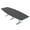 Asian Night w/Silver Base no Electric, variant on 12 Person Boat Shaped Modular Powered Conference Table Metal T-Bases