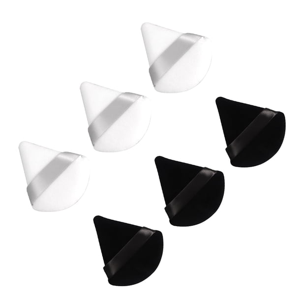 Borla de polvo triangular, 6 piezas Borla de polvo triangular Borla de maquillaje Borla triangular Estética elegante
