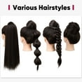 thumbnail image 3 of Zhuge Extensiones de cola de caballo de 20" con cordón, cola de caballo falsa larga y recta, extensión de cabello con clip suave natural, postizo sintético resistente al calor, B, 3 of 3