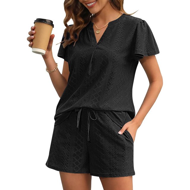 Ichuanyi liquidación moda femenina sexy verano manga casual de manga corta camiseta de empalme de dos piezas set de dos piezas ICHUANYI WER202308213067
