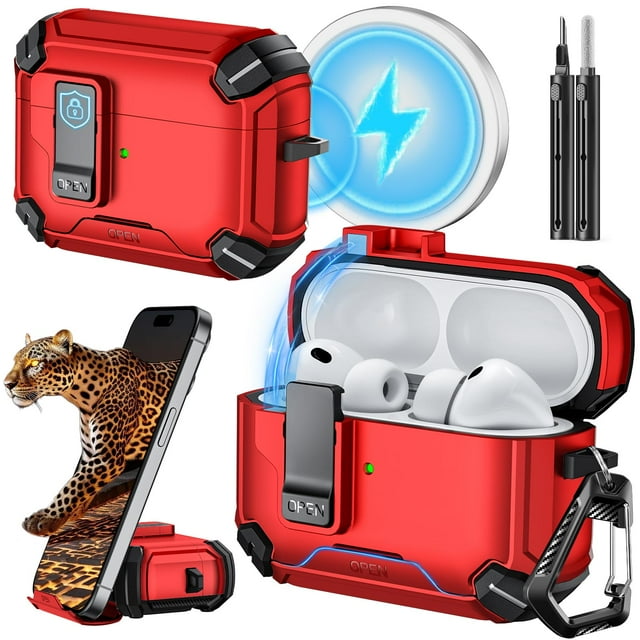 Funda Inesore AirPods Pro 3 2025 con soporte y kit de limpieza