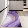 thumbnail image 4 of Purple Gold Marble Pattern Kitchen Rug Mat,Kitchen Runner Rugs Non Skid Washable,Decorative Kitchen Floor Mats for Kitchen,Sink,Laundry,17"X47", 4 of 5