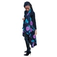 thumbnail image 2 of Navy Blue African Print Fashion Shawl wrap with Armholes Light-weight with Belt, 2 of 4