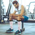 thumbnail image 6 of FREEAMG Christmas Decoration Compression Socks for Men & Women Running Stockings Knee High Socks for Gardening Running Cycling Travel and Climbing, 1 Pair, 6 of 7