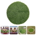 thumbnail image 1 of TEHAUX 1Pcs Round Artificial Grass Table Mat Green Plastic Decorative Outdoor Use 11.8x11.8x1in, 1 of 8