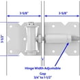 thumbnail image 3 of Self Closing  Gate Hinges - White - for , PVC and Plastic Fencing:  Fence Gate Hinges w/Mounting Hardware, 3 of 6