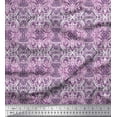 thumbnail image 1 of Soimoi Purple Rayon Fabric Leopard Animal Skin Printed Fabric 1 Yard 42 Inch Wide, 1 of 3