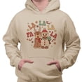 thumbnail image 2 of Singing Snowman and Reindeer Hoodie Sweatshirt Unisex Small Sand, 2 of 5