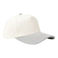 thumbnail image 2 of Unisex Two Tone Cotton Patchwork Hat,Suede Brim Flat Bill Trucker Baseball Cap, Adjustable Snapback Crown Cap,Blank Plain Crown Patchwork Hat for Running Hiking Fishing Travel Streetwear Skate Grey, 2 of 4