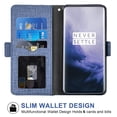 thumbnail image 2 of OnePlus 7 Pro Case, iCoverCase Genuine Leather Wallet Case Slim Fit Folio Book Design with Stand and Card Slots Flip Case Cover for OnePlus 7 Pro (Blue), 2 of 5