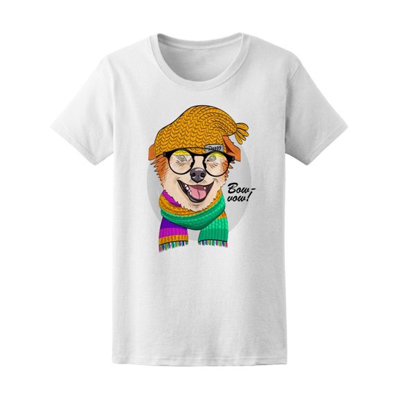 Bow Wow Dog With Hat Tee Women's -Image by Shutterstock