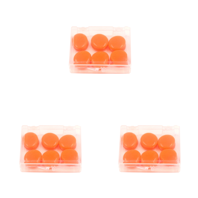 Tapones para los oídos de natación suave Suministros de buceo de silicona a prueba de agua (naranja)