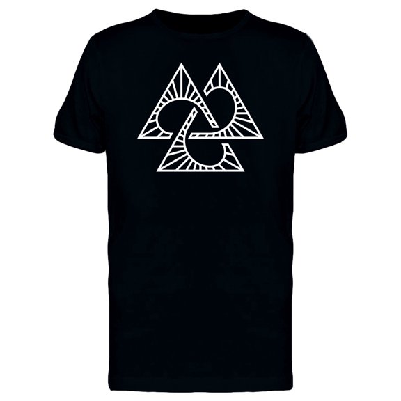 Three Triangles With Lines Art T-Shirt Men -Image by Shutterstock, Male Small