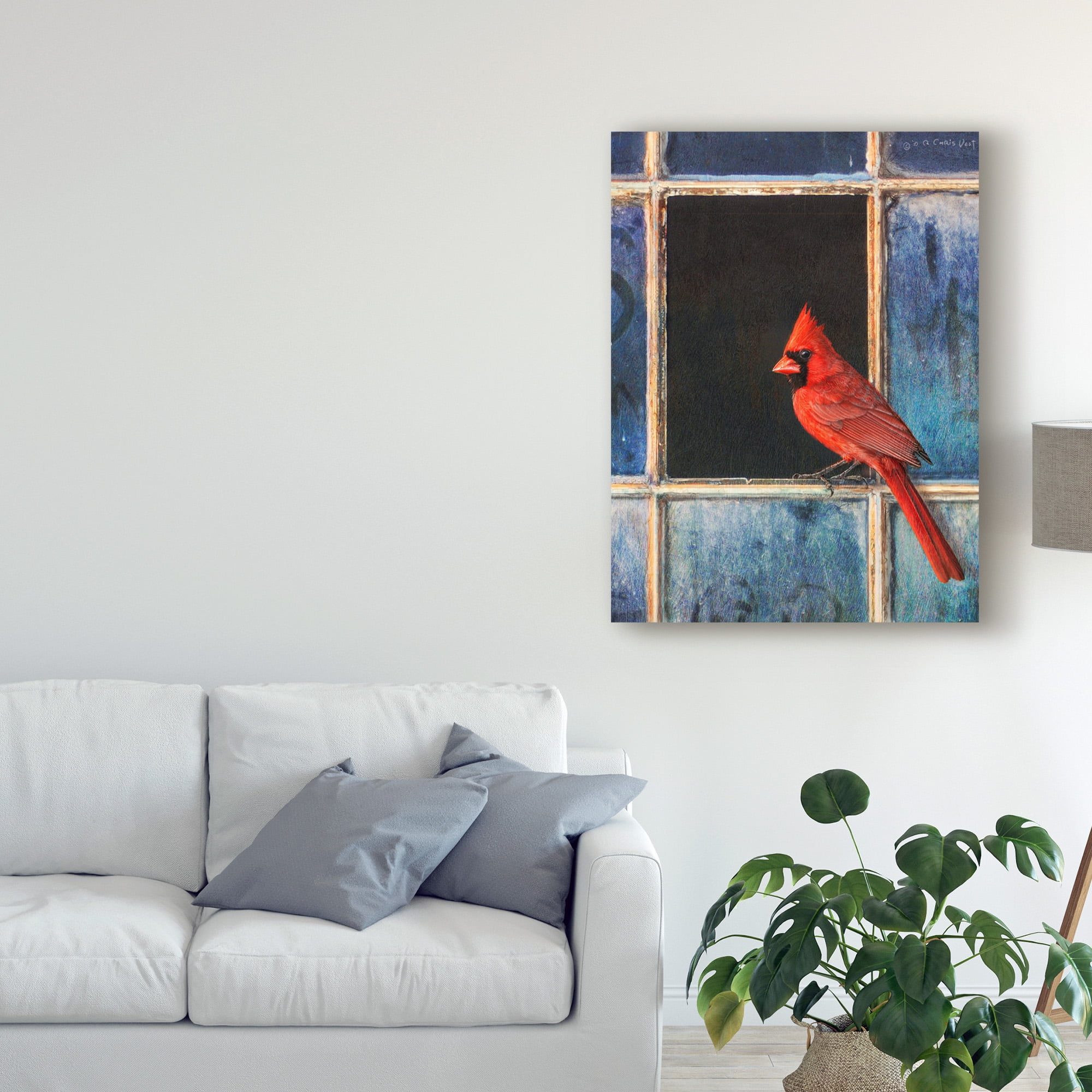 Trademark Fine Art 'Cardinal Window' Canvas Art by Chris Vest