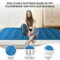 thumbnail image 2 of Queen Air Mattress with Built in Pump,10IN Air Bed with 3 Mins Self-Inflation/Deflation,Blow up Mattress for Camping, Home & Guest ,450lb,Blue, 2 of 8