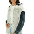thumbnail image 4 of Women's Gameday Couture Navy Syracuse Orange Vintage Wash Corduroy Full-Snap Hooded Shacket, 4 of 4
