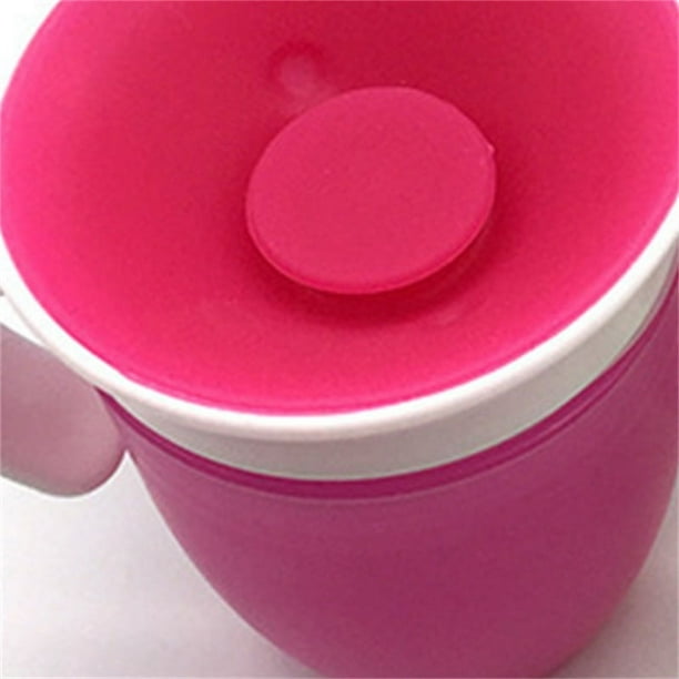 Trainer cup baby trainer cup Trainer Cup 240ml Capacidad 360 Grados Sellado Asas dobles Bebé Silicona Beber Copa para el hogar Viajes Rosa ANGGREK Otros
